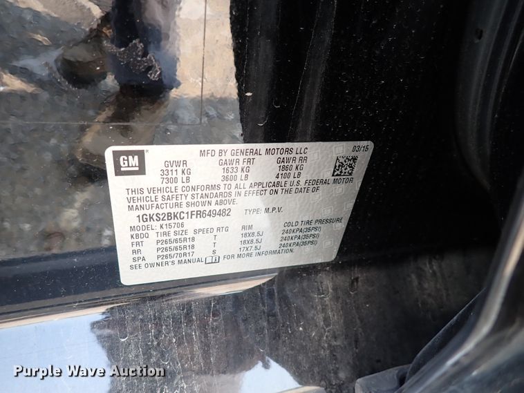 image for item DN1812 2015 GMC Yukon SLT  SUV