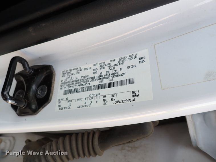 image for item DN1815 2015 Ford F150 XL  SuperCrew pickup truck