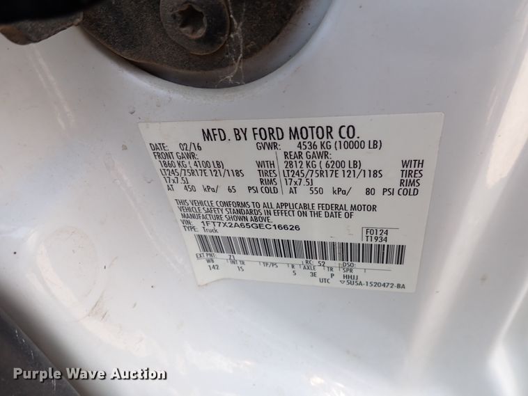 image for item DN1821 2016 Ford F250 Super Duty  SuperCab pickup truck