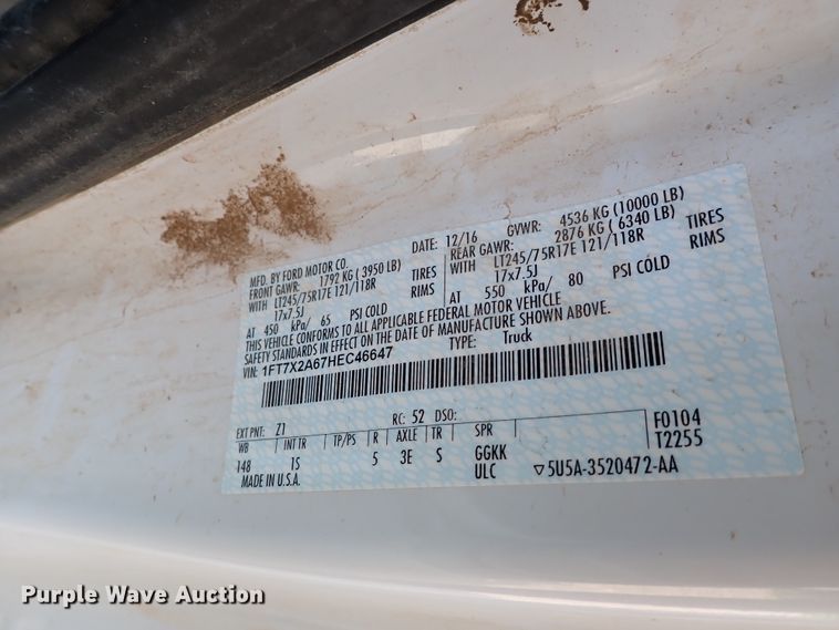 image for item DN1826 2017 Ford F250 Super Duty XL  SuperCab pickup truck