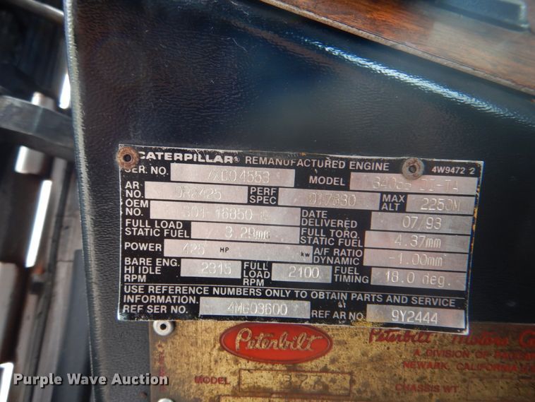 image for item HT9355 1990 Peterbilt 377  vacuum truck