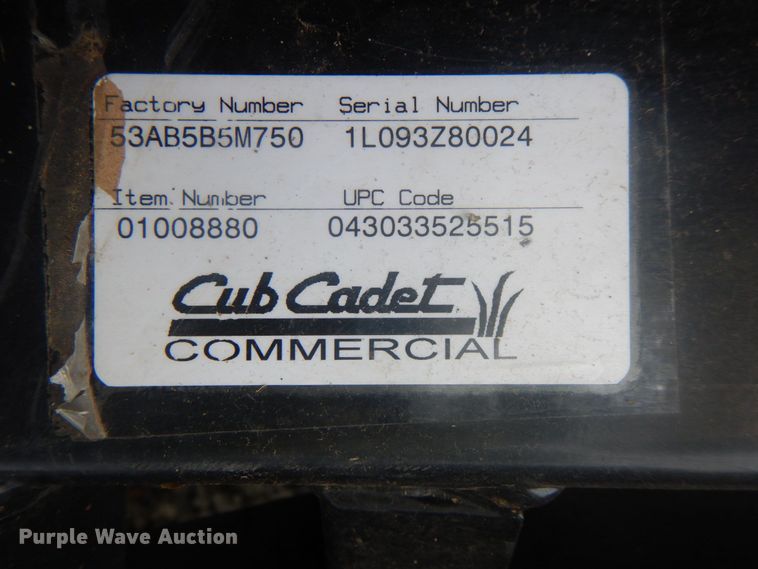 image for item IA9992 Cub Cadet Commercial M48S  ZTR lawn mower