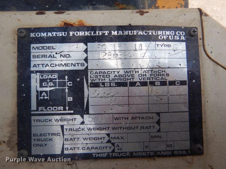 image for item IE9437 Komatsu FG15  forklift
