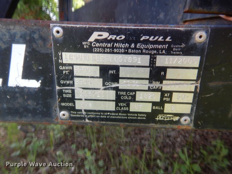 image for item IT9632 2006 Central Hitch & Equipment Pro Pull  utility trailer with pressure washer