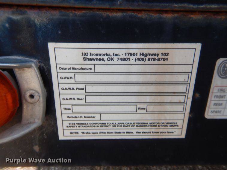 image for item IT9650 2010 Iron Works  utility trailer