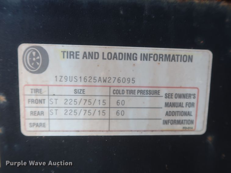 image for item IT9650 2010 Iron Works  utility trailer