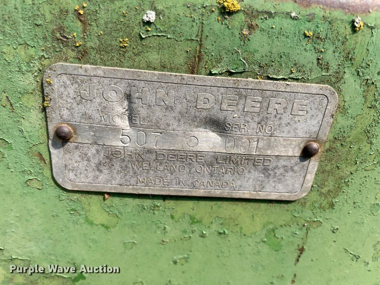 image for item KK9611 John Deere 507  rotary mower