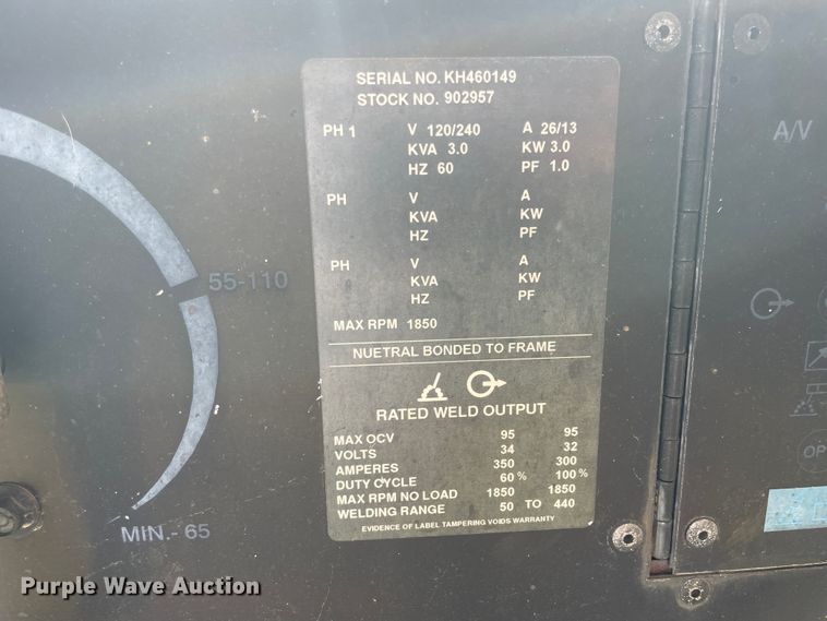 image for item KK9666 Miller Big 40  welder/generator