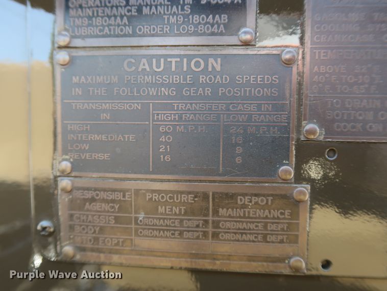 image for item KQ9829 1953 Willy's Jeep M38A1  SUV