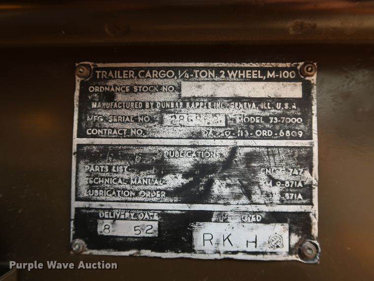 image for item KQ9829 1953 Willy's Jeep M38A1  SUV