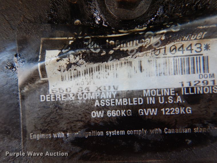 image for item KW9915 2011 John Deere XUV550 S4  utility vehicle