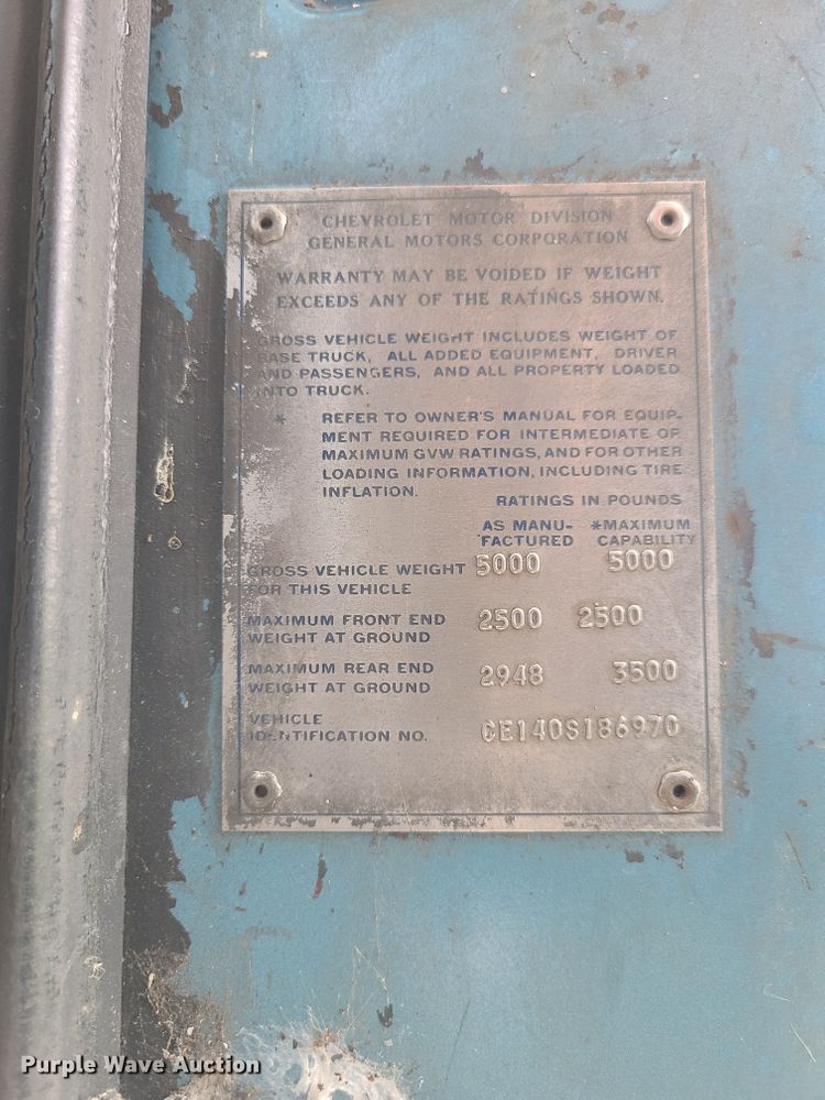 image for item L1287 1970 Chevrolet C10  pickup truck