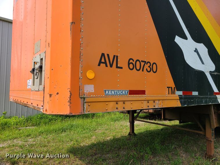 image for item L1304 1987 Kentucky  dry van trailer