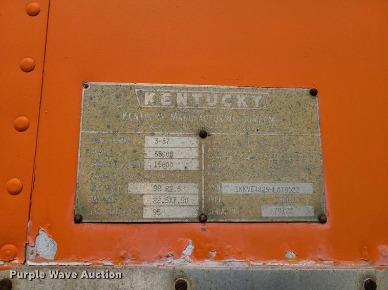 image for item L1304 1987 Kentucky  dry van trailer