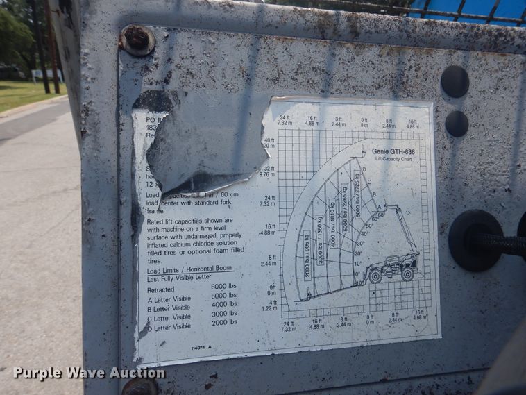 image for item DC2005 2006 Genie GTH-636  telehandler