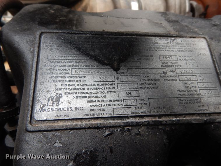 image for item DC2123 1998 Mack CH613  dump truck