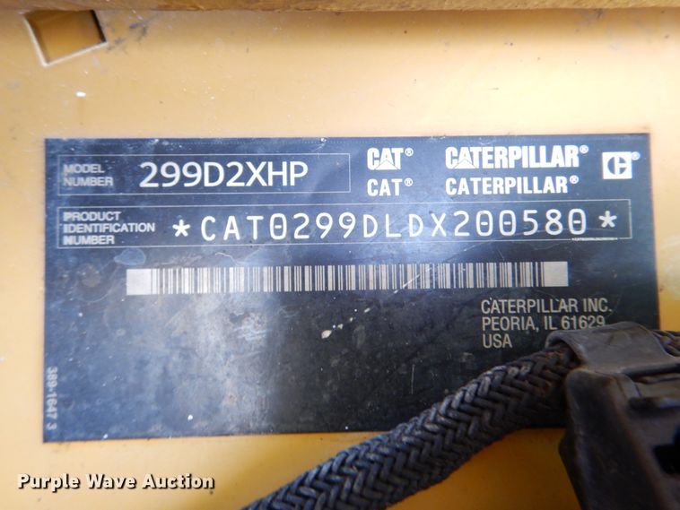 image for item DM3838 2016 Caterpillar 299D2 XHP  tracked skid steer loader