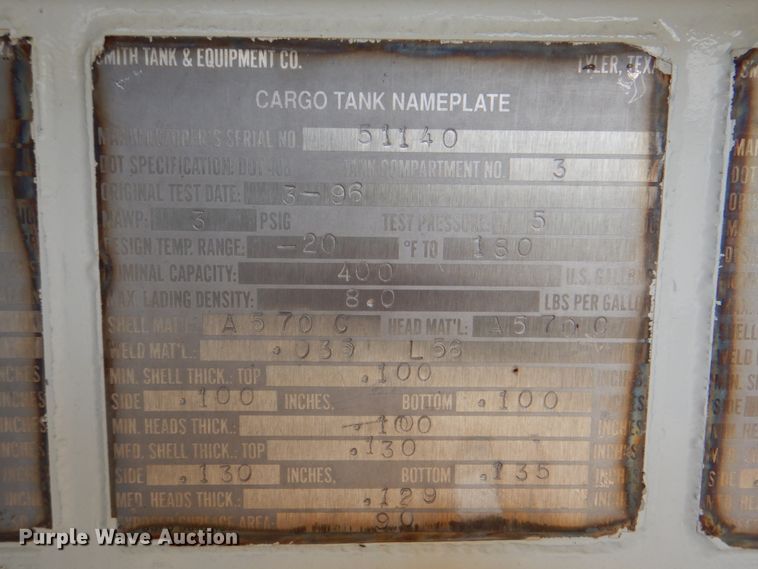 image for item DM3888 1996 Freightliner FL70  tank truck with pressure washer