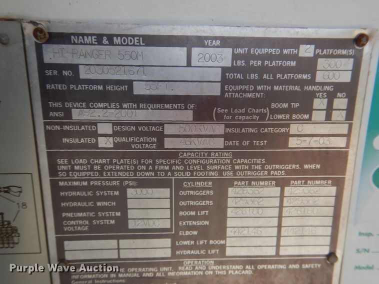 image for item DM3901 2004 International 7400  bucket truck