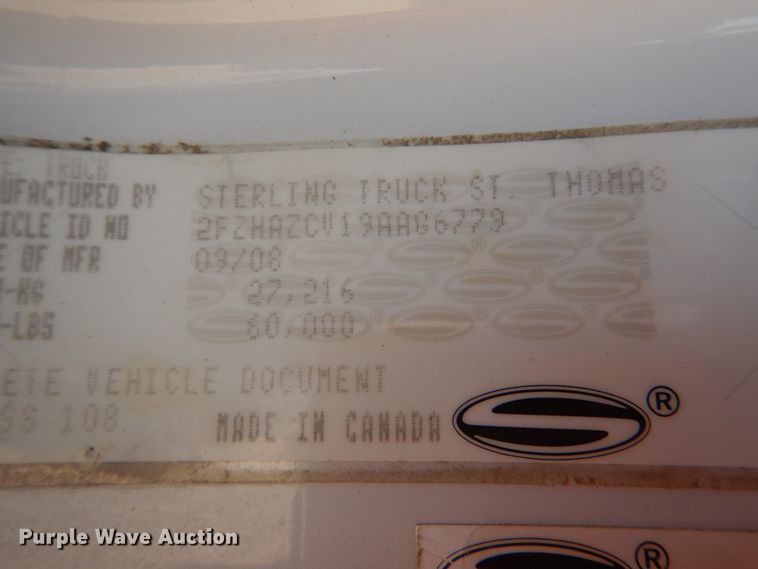 image for item DM3902 2009 Sterling LT9500  crane truck