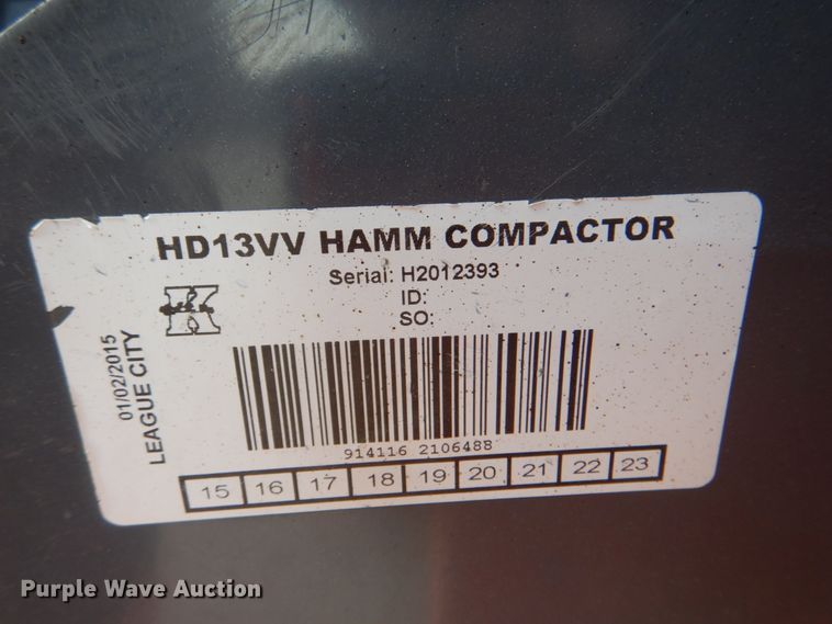 image for item DM3916 2015 Hamm HD13  double drum vibratory roller