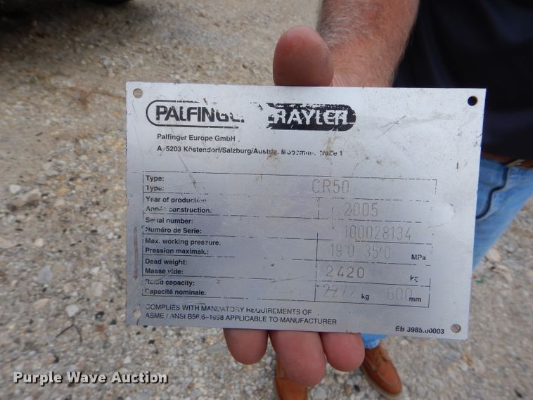 image for item DM4331 2005 Palfinger CR50  forklift