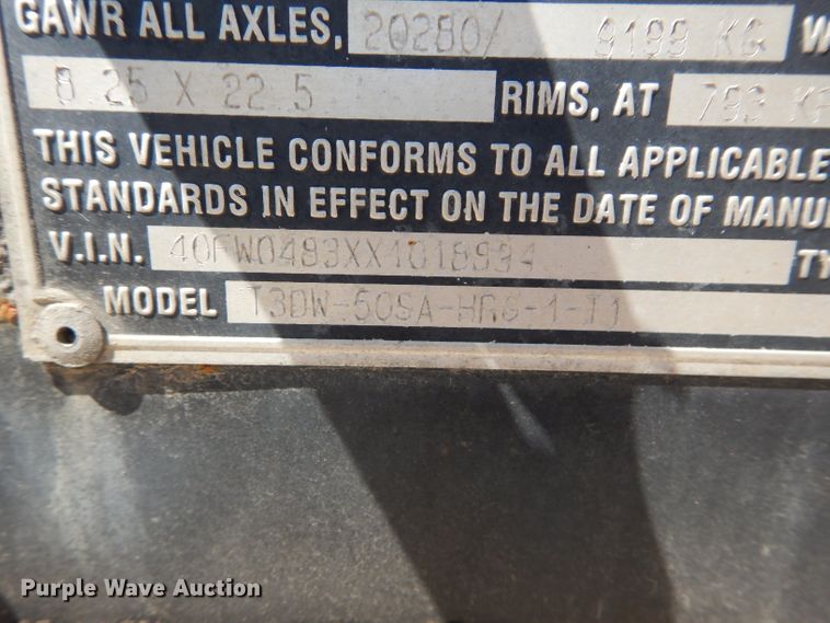 image for item DM4338 1999 Talbert T3DW-50SA-HRG-1-11  lowboy equipment trailer