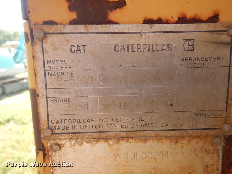 image for item DM6336 1996 Caterpillar CB-534B  double drum vibratory roller