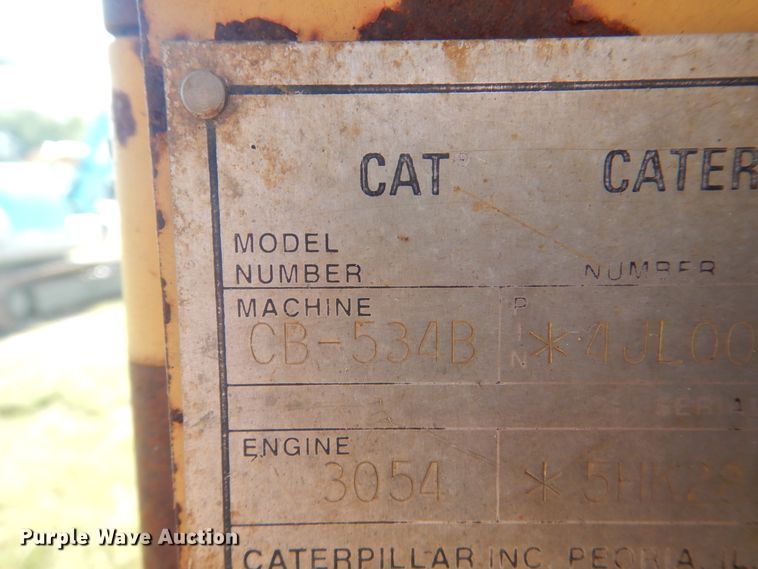 image for item DM6336 1996 Caterpillar CB-534B  double drum vibratory roller