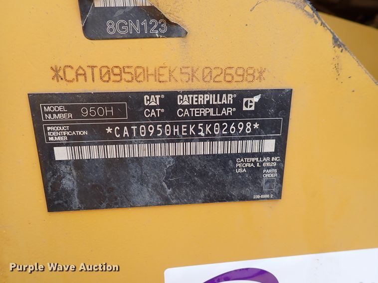 image for item DN1832 2009 Caterpillar 950H  wheel loader