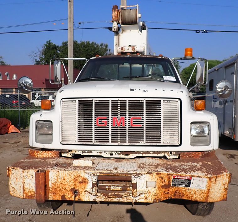 image for item DN1838 1994 GMC Top Kick  crane truck