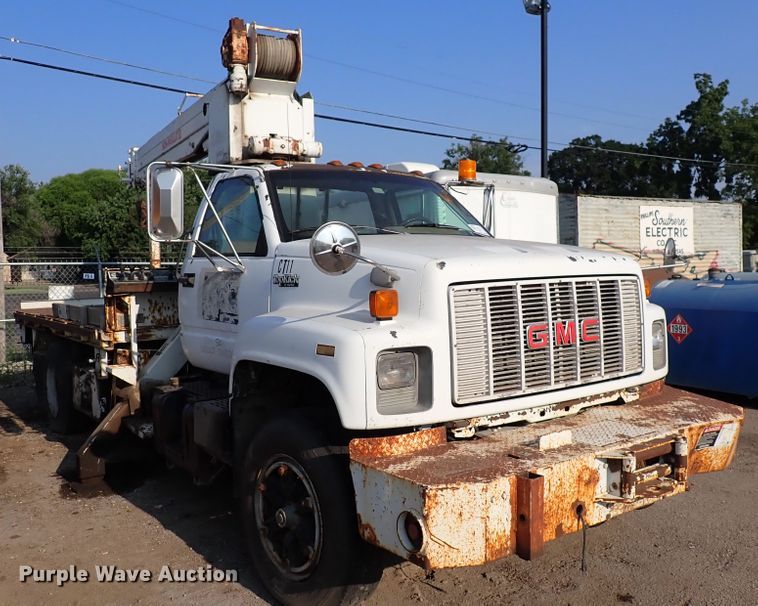 image for item DN1838 1994 GMC Top Kick  crane truck