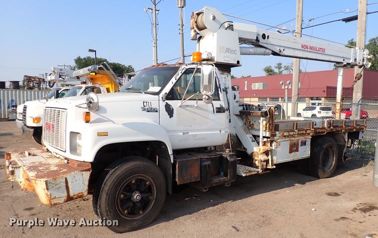 image for item DN1838 1994 GMC Top Kick  crane truck