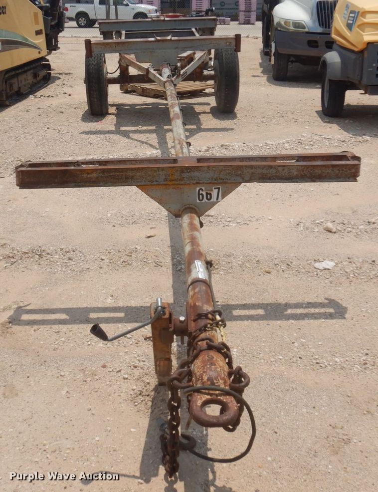 image for item ED9804 1989  shop built pipe trailer