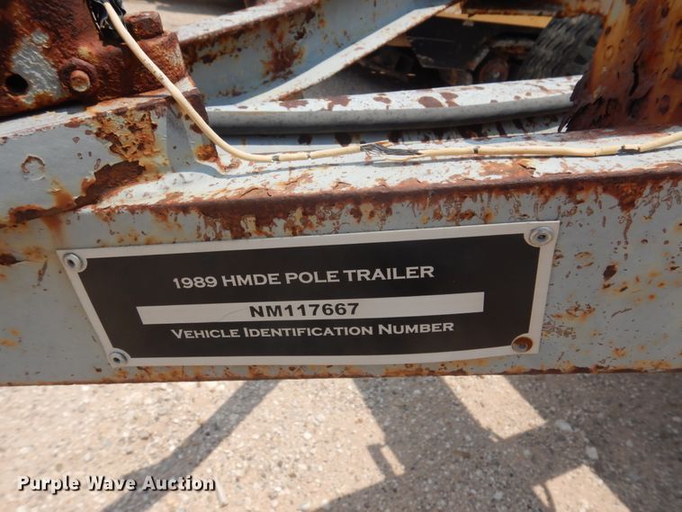 image for item ED9804 1989  shop built pipe trailer