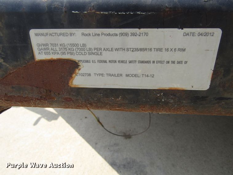 image for item EV9290 2012 Air Tow T14-12  equipment trailer