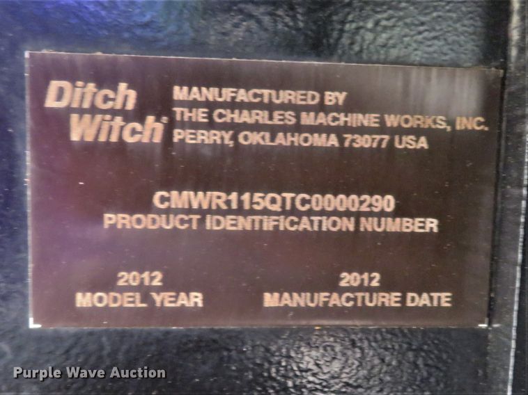 image for item FP9351 2012 Ditch Witch RT115 Quad  cable plow