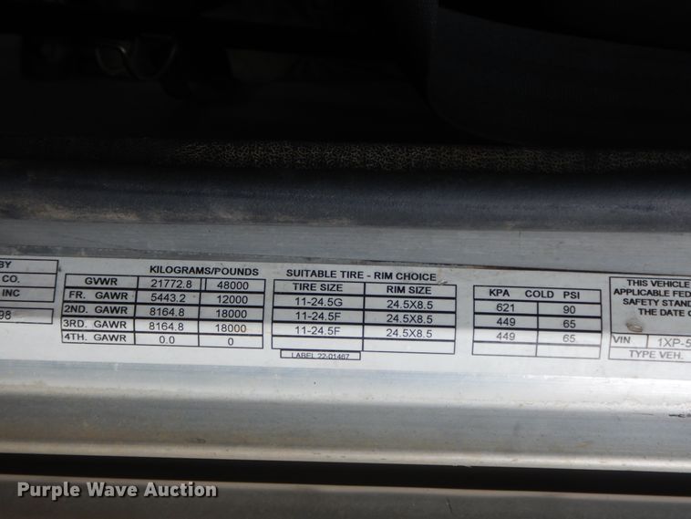 image for item HP9647 1998 Peterbilt 379  dump truck