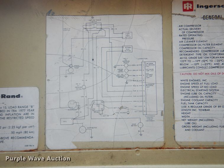 image for item IA9990 Ingersoll Rand P175WW  air compressor