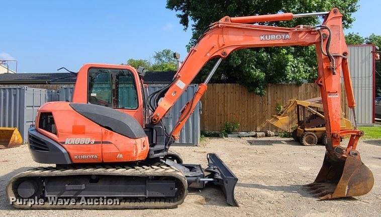 image for item IC9852 2011 Kubota KX080-3  mini excavator