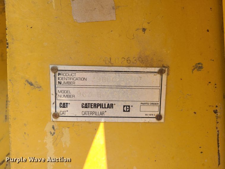 image for item IJ9048 1998 Caterpillar 963B  track loader