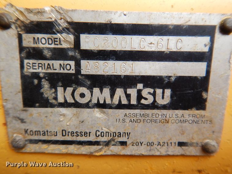 image for item IQ9739 1996 Komatsu PC200LC  excavator