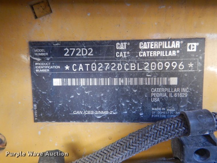 image for item JI9548 2018 Caterpillar 272D2  skid steer loader