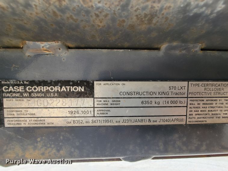 image for item KD9395 1997 Case 570XLT  landscape tractor