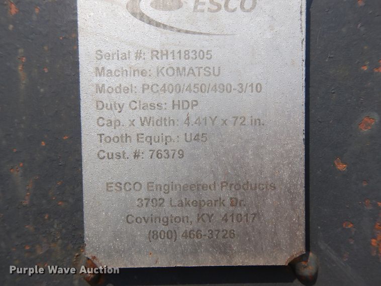 image for item KU9425 Esco  76" W excavator bucket
