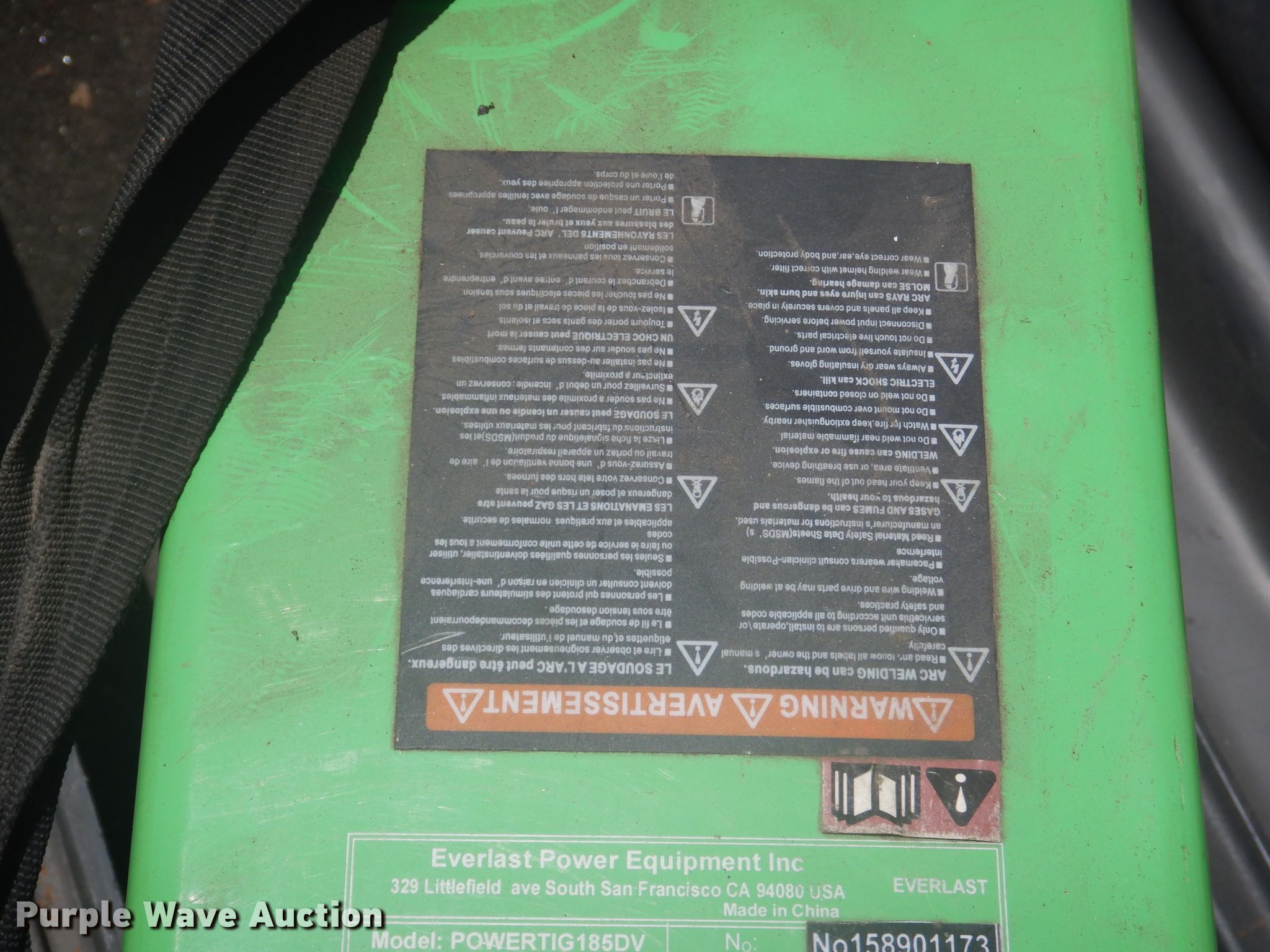 Everlast PowerTig 185DV welder in New Braunfels, TX Item ED9820 sold