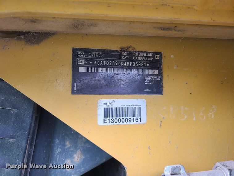 image for item DI6000 2012 Caterpillar 289C  tracked skid steer loader