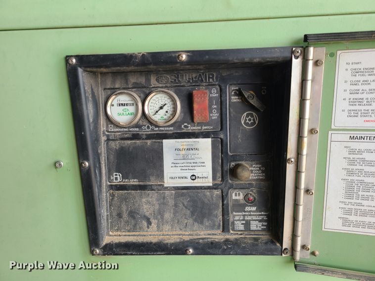 image for item DI6001 Sullair 185  air compressor