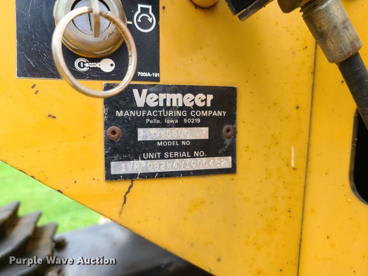 image for item DI6003 1997 Vermeer V5800  trencher