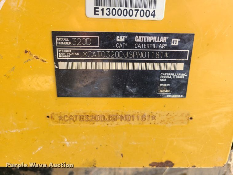 image for item DI6009 2011 Caterpillar 320DL  excavator